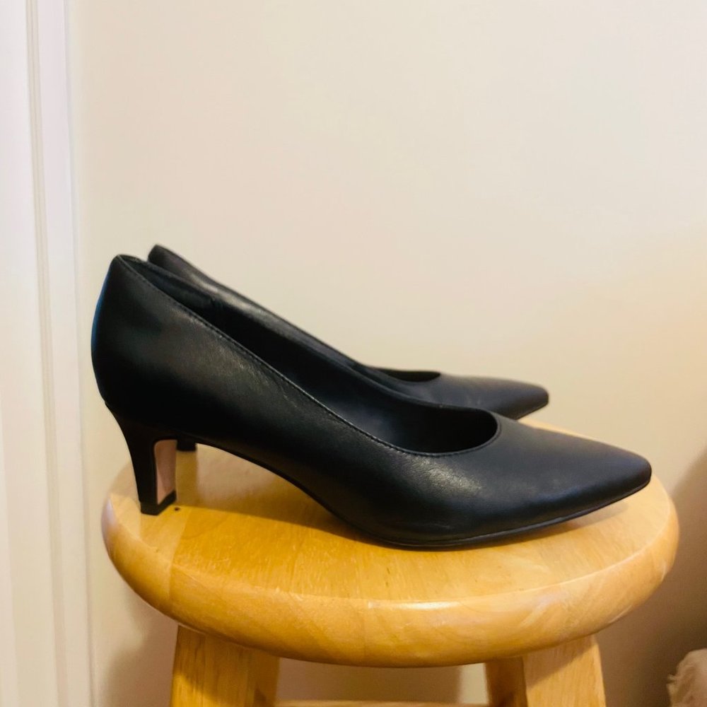 Clarks Black Leather Heels